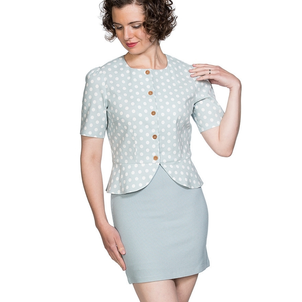 Retro 60s Spotlight Blouse In Mint 